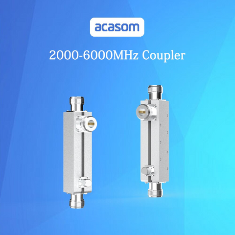 Wideband 7dB Directional Coupler From 2000MHz to 6000MHz Rated to 20 Watts N Connector Microstrip Line