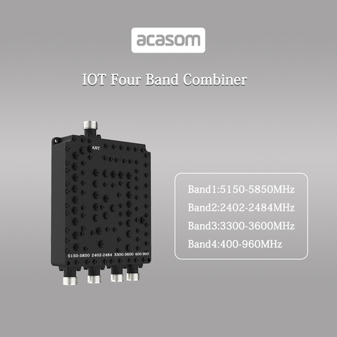 400MHz/2.4GHz/3.5GHz/5.8GHz 4 Band Cavity Diplexer Combiner Multiplexer For WiFi IOT Wireless Communication