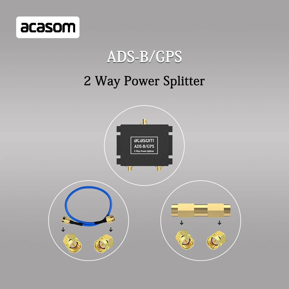 1090MHz 1575MHz 2 Way Splitter ADS-B / GPS 1x SMA-Stecker / 2x SMA-Buc ...