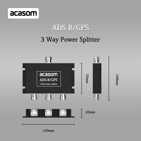 1090MHz 1575MHz 3 Way Splitter ADS-B / GPS 1x N-Stecker / 3x N-Buchse GPS/GLONASS/Galileo/BeiDou