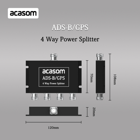 1090MHz 1575MHz 4 Way Splitter ADS-B / GPS 1x N-Stecker / 3x N-Buchse GPS/GLONASS/Galileo/BeiDou