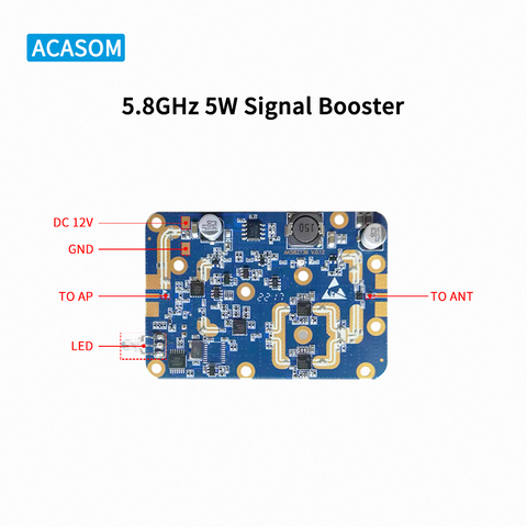 5.8GHz 5W  Wireless Broadband Amplifier Power Range Signal Booster Module