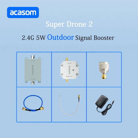 2.4GHz-2.5GHz 20W-27W AGC Outdoor Signal Booster Extender