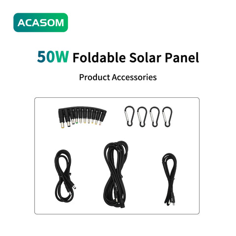 50W Portable Solar Charger ACASOM Professional-Grade Power for Outdoor Adventures