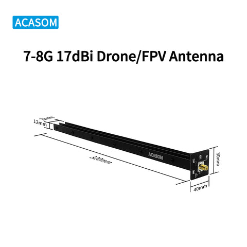 7-8GHz 17dBi High Gain Directional Antenna | Narrow Beamwidth | Low VSWR