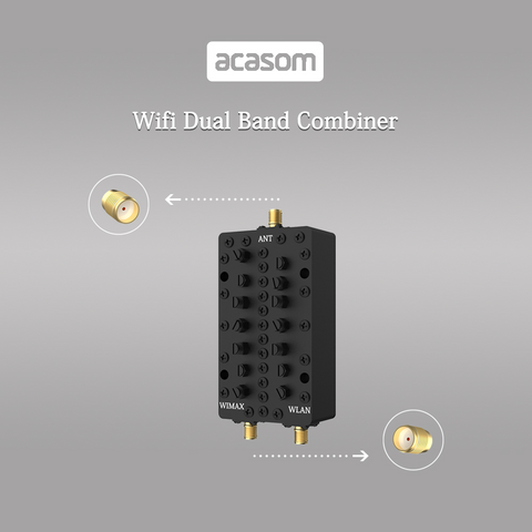 2.4 5.8GHz WIFI 2 Band Cavity Diplexer SMA Dual Band Combiner/Multiplexer/Cavity Diplexer 2 way cavity duplexer