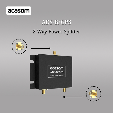 1090MHz 1575MHz 2 Way Splitter ADS-B / GPS 1x SMA-Stecker / 2x SMA-Buchse GPS/GLONASS/Galileo/BeiDou