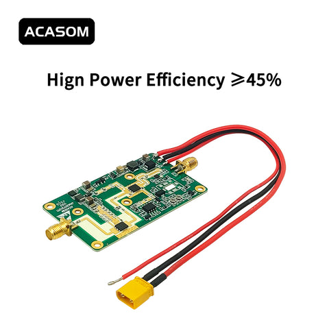 10W Broadband FPV VTX Amplifier Module with XT-30 & SMA | 40dBm GaN Booster for Drone Video & WiFi 5/6/7 | 38dB Gain, 24-28V, Integrated Heatsink Option