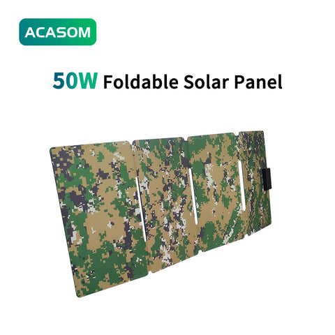 50W Portable Solar Charger ACASOM Professional-Grade Power for Outdoor Adventures