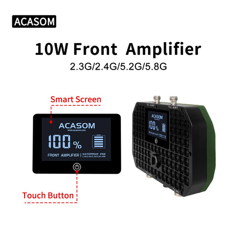 10W Quad-Band Repeater FPV Signal Booster | 2.3G/2.4G/5.2G/5.8G Waterproof Amplifier with Built-in 6000mAh Battery | IP68 Rugged for Drone & UAV Range Extension