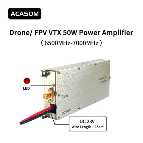 ACASOM 6500-7000MHz 50W Unidirectional Signal Booster for Professional Drone Applications
