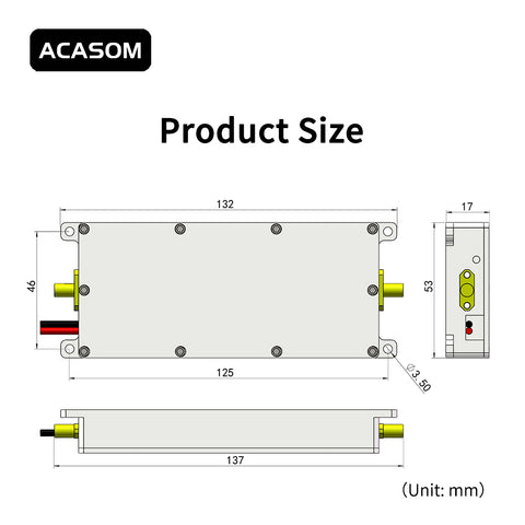 ACASOM 6-7GHz 50W Unidirectional Signal Booster for Professional Drone Applications