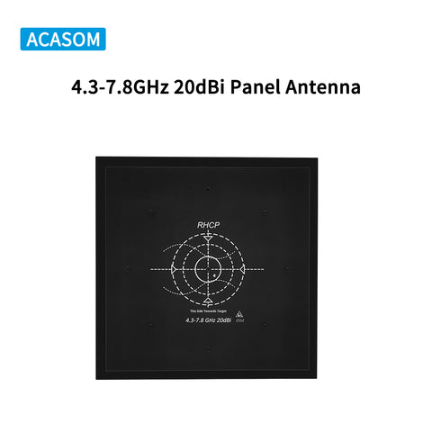 4.3-7.8GHz 20dBi RHCP High-Gain Antenna | Ultra-Wideband Circular Polarization for FPV Drone, Digital FPV Systems & Ground Stations | 90% Efficiency, SMA-Male