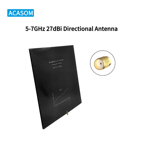 5-7GHz 27dBi Ultra High-Gain Directional Antenna | Super Flat Panel for Long-Range FPV, Drone & UAV Data Links