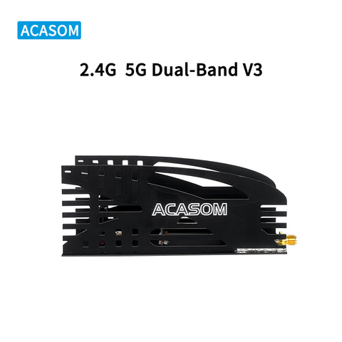 ACASOM 2.4G/5.8G High-Gain Dual-Band FPV Drone Antenna – 7dBi & 10dBi Signal Booster for Long-Range Transmission
