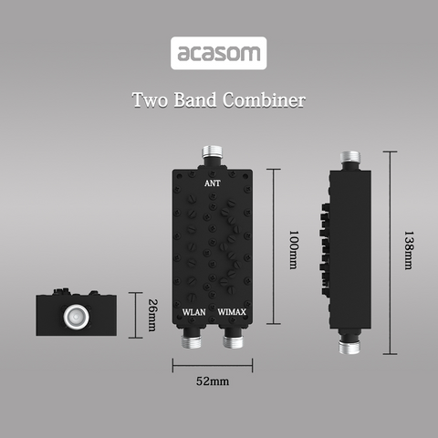 2.4GHz/5.8GHz WIFI 2 Band N-F Connector Cavity Diplexer