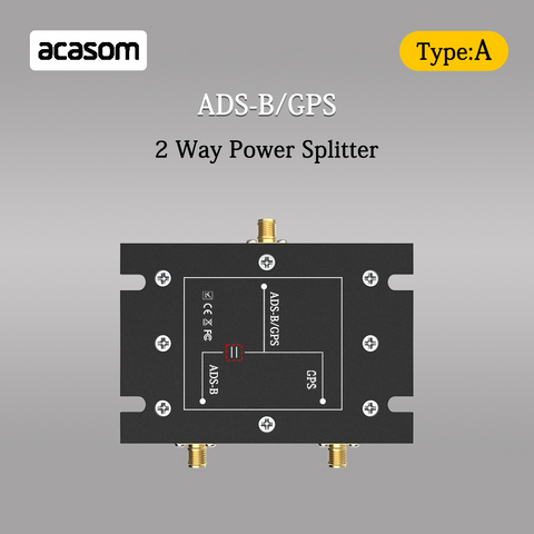 1090MHz 1575MHz 2 Way Splitter ADS-B / GPS 1x SMA-Stecker / 2x SMA-Buchse GPS/GLONASS/Galileo/BeiDou