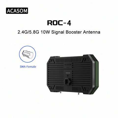ROC-4 10W 2.4/5.8GHz Dual-Band Drone Signal Booster 8000mAh Antenna Remote
