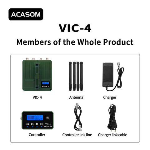 200MHz-500MHz 4 Channel Long Distance Drone Signal Jammer VIC-4