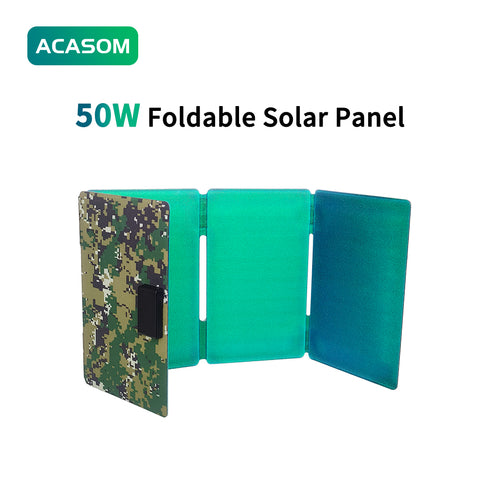 50W Portable Solar Charger ACASOM Professional-Grade Power for Outdoor Adventures