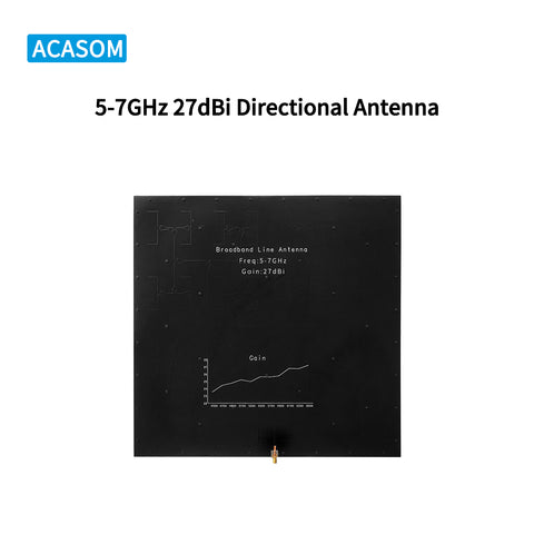 5-7GHz 27dBi Ultra High-Gain Directional Antenna | Super Flat Panel for Long-Range FPV, Drone & UAV Data Links