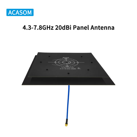 4.3-7.8GHz 20dBi RHCP High-Gain Antenna | Ultra-Wideband Circular Polarization for FPV Drone, Digital FPV Systems & Ground Stations | 90% Efficiency, SMA-Male