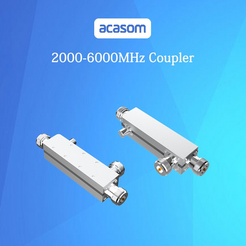 Wideband 7dB Directional Coupler From 2000MHz to 6000MHz Rated to 20 Watts N Connector Microstrip Line