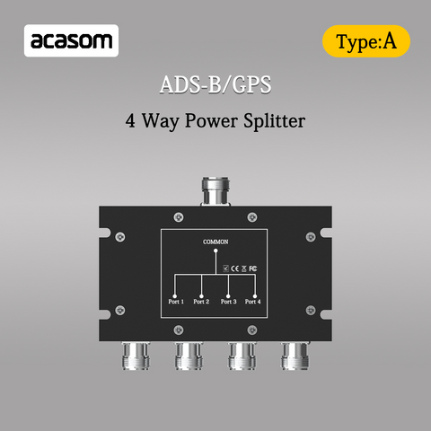 1090MHz 1575MHz 4 Way Splitter ADS-B / GPS 1x N-Stecker / 3x N-Buchse GPS/GLONASS/Galileo/BeiDou