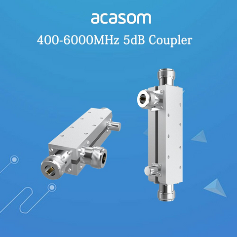 Wideband 5dB Directional Coupler From 400MHz to 6000MHz Rated to 20 Watts N Connector Microstrip Line