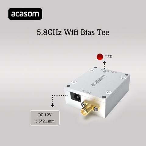 WiFi 5GHz 5.15GHz 5.85GHz Power Supply Bias Tee RF Bias Feeder for WIFI ZIGBEE BLUETOOTH