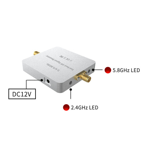 2.4GHz-2.5GHz Drone Signal Booster Extender Amplifier