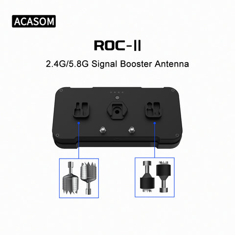 2.4G/5.8G 5W Dual-Band Super Signal Booster Antenna Range Extender With Accessories ROC-2