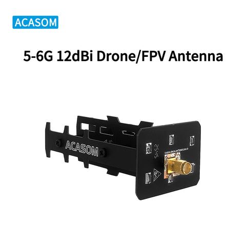5-6GHz 12dBi High-Gain Drone FPV Antenna | Wide Beamwidth | Low VSWR for Long-Range Video Transmission