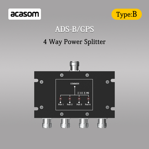 1090MHz 1575MHz 4 Way Splitter ADS-B / GPS 1x N-Stecker / 3x N-Buchse GPS/GLONASS/Galileo/BeiDou