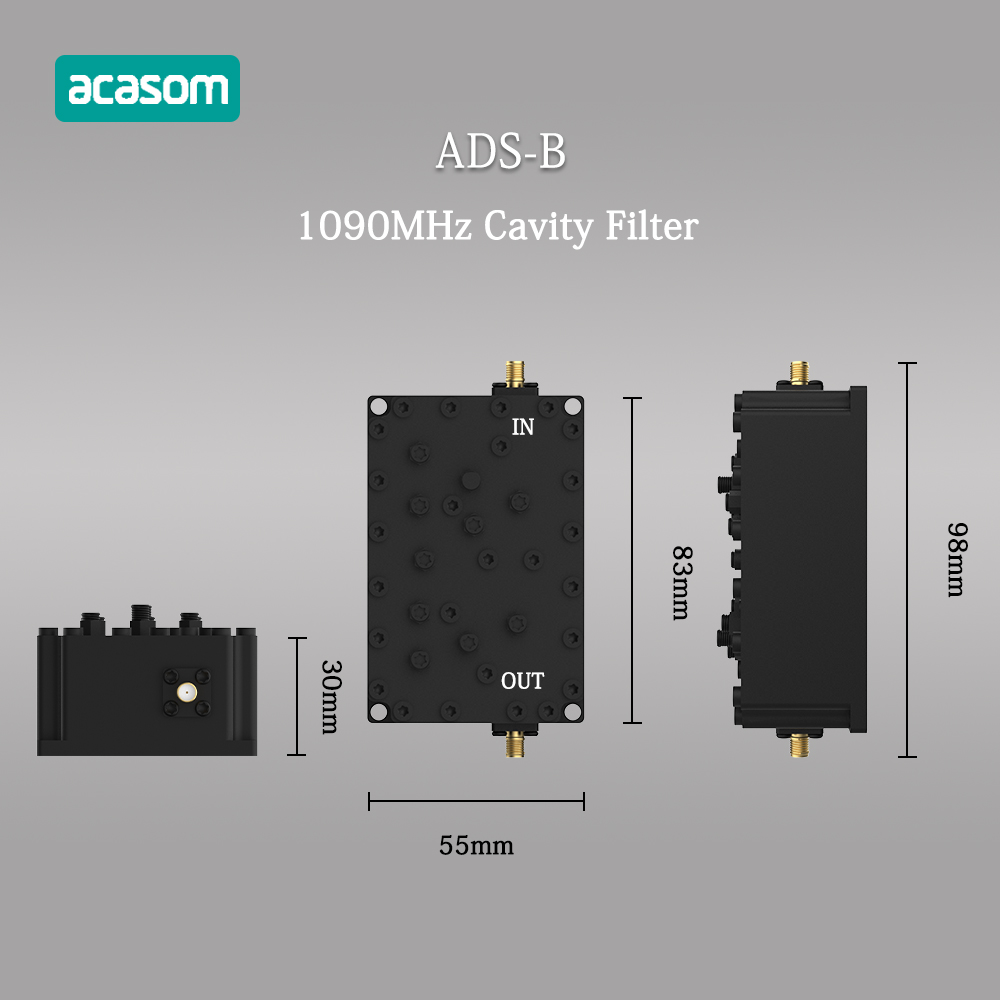 1090MHz Indoor Cavity Filter for ADS-B | ACASOM