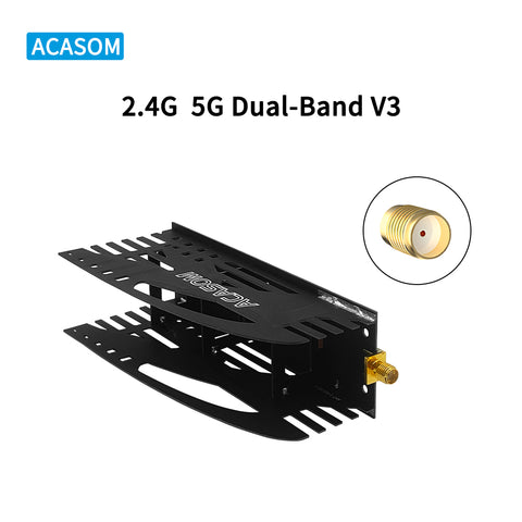 ACASOM 2.4G/5.8G High-Gain Dual-Band FPV Drone Antenna – 7dBi & 10dBi Signal Booster for Long-Range Transmission