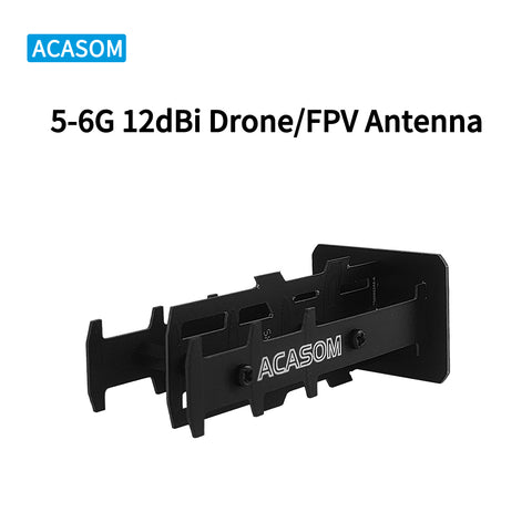 5-6GHz 12dBi High-Gain Drone FPV Antenna | Wide Beamwidth | Low VSWR for Long-Range Video Transmission