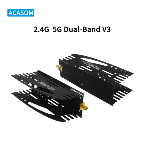 ACASOM 2.4G/5.8G High-Gain Dual-Band FPV Drone Antenna – 7dBi & 10dBi Signal Booster for Long-Range Transmission