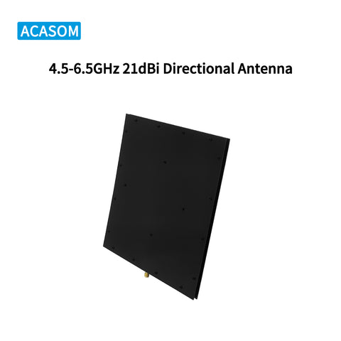 4.5-6.5GHz 21dBi High-Gain Antenna | Super Flat Panel for FPV Racing Drone, Long-Range UAV & CPE | 90% Efficiency, SMA-Female