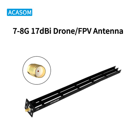 7-8GHz 17dBi High Gain Directional Antenna | Narrow Beamwidth | Low VSWR