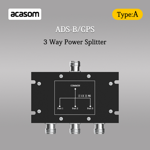 1090MHz 1575MHz 3 Way Splitter ADS-B / GPS 1x N-Stecker / 3x N-Buchse GPS/GLONASS/Galileo/BeiDou