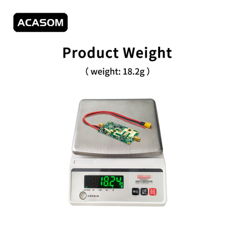 5W Broadband FPV VTX Amplifier Module with XT-30 & SMA | 37dBm GaN Booster for Drone Video & WiFi 5/6/7 | 35dB Gain, 22-28V, Integrated Heatsink Option