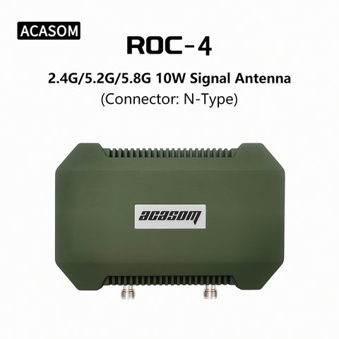 ROC-4 10W 2.4/5.2/5.8GHz Dual-Band Drone N-Type Signal Booster 8000mAh Antenna Remote