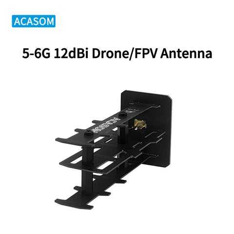 5-6GHz 12dBi High-Gain Drone FPV Antenna | Wide Beamwidth | Low VSWR for Long-Range Video Transmission