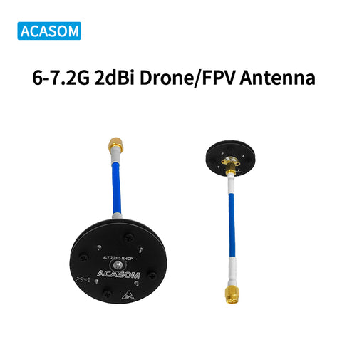 6-7.2GHz 2dBi RHCP Omnidirectional Drone Antenna | 360° Coverage | Right-Hand Circular Polarization