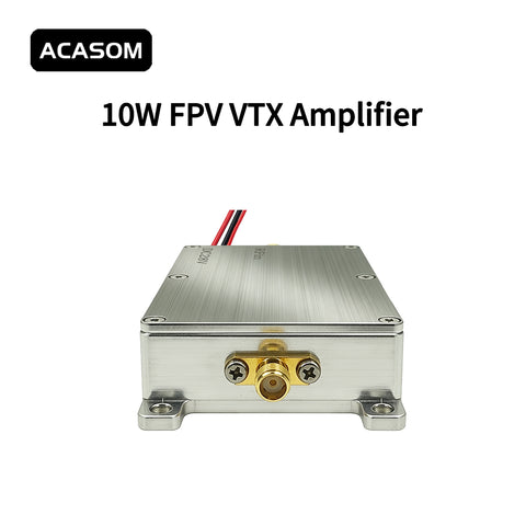10W Broadband FPV VTX Amplifier | 100-7200MHz Multi-Band High-Power Booster for Drone Video, WiFi 5/6/7 & RF Systems | 40dBm, 38dB Gain, GaN Efficiency 45%, 24-28V