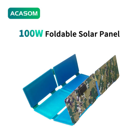 100W Portable Solar Charger ACASOM Professional-Grade Power for Outdoor Adventures