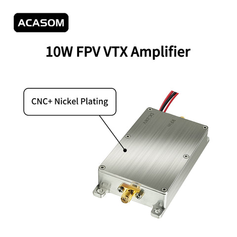 5-6GHz 10W Broadband High-Power RF Amplifier Module | 40dBm Booster for FPV Video, WiFi 5/6 & Communication Systems | GaN Efficiency 45%, 38dB Gain, 24-28V