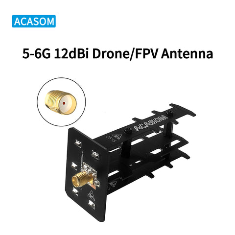 5-6GHz 12dBi High-Gain Drone FPV Antenna | Wide Beamwidth | Low VSWR for Long-Range Video Transmission