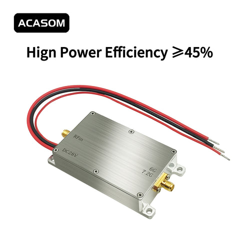 6-7.2GHz 10W Broadband FPV VTX Amplifier | 40dBm High-Power Booster for 5.8G/6G FPV & Drone Video Links | GaN Efficiency 45%, 38dB Gain, 24-28V
